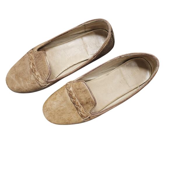 Bed Stu Cobbler Ballet Flats Womens 8.5 Brown Leather Loafer Braided Slip On - Picture 2 of 7